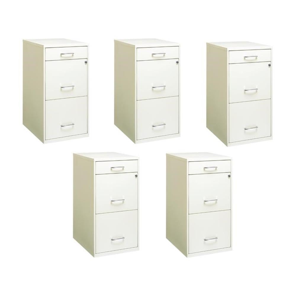 Pemberly Row 3 Drawers 27.32" Vertical Charcoal Metal Filing Cabinet Lockable Pre-Assembled Stationary Letter Size for Home, Office