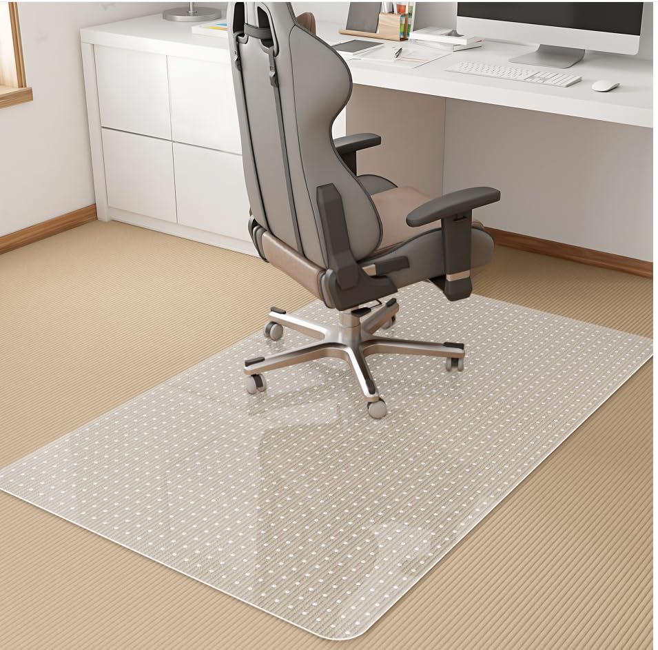 KMAT Office Chair Mat,Easy Glide Hard Wood Tile Floor Mats,Chair Mat for Home Office Rolling Chair,Heavy Duty Floor Protector -36"x48" with Lip
