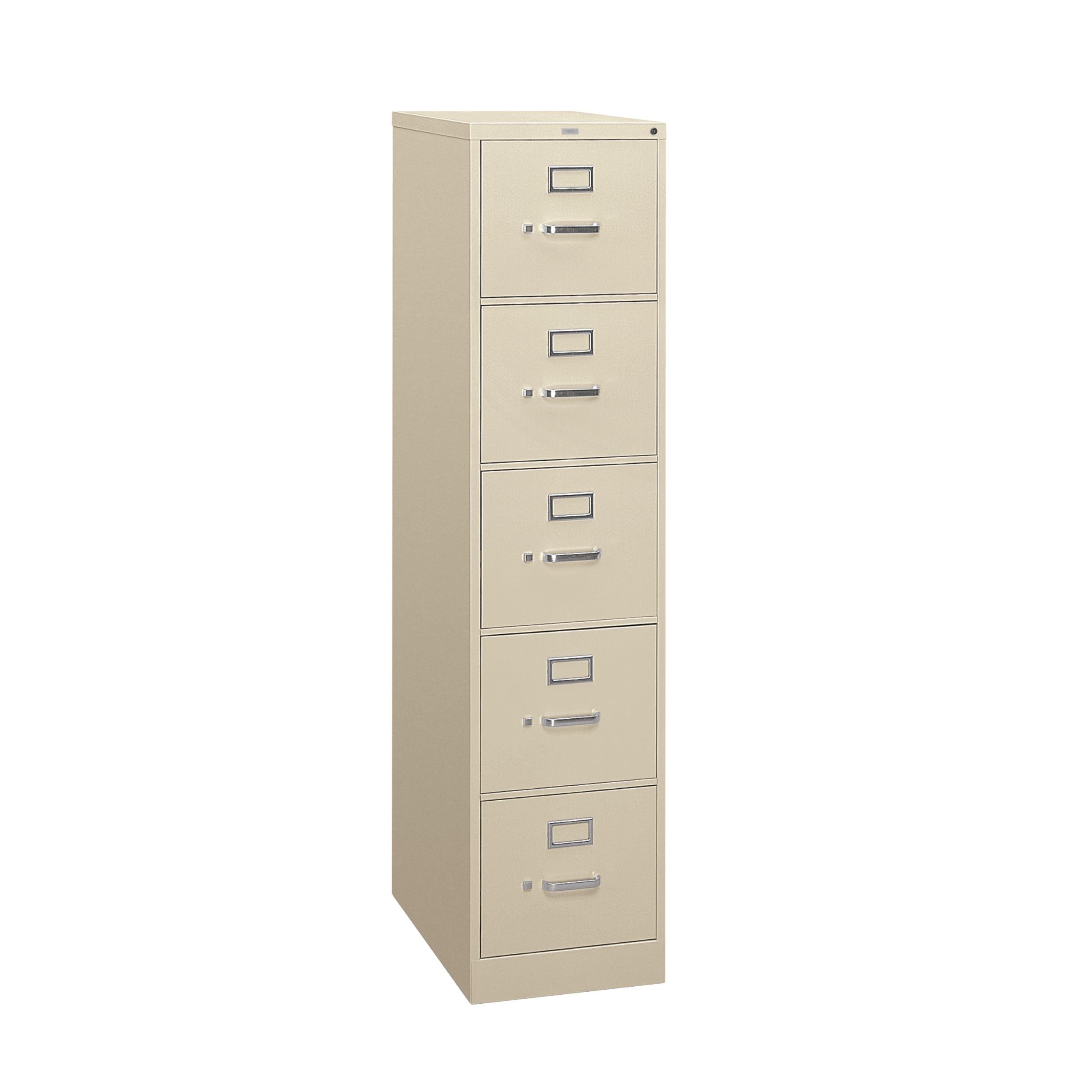 HON 4 Drawer Vertical File Cabinet with Lock, Metal Filing Cabinets with 4-Drawers for Hanging Files and Letter Files, 25" Deep, Black