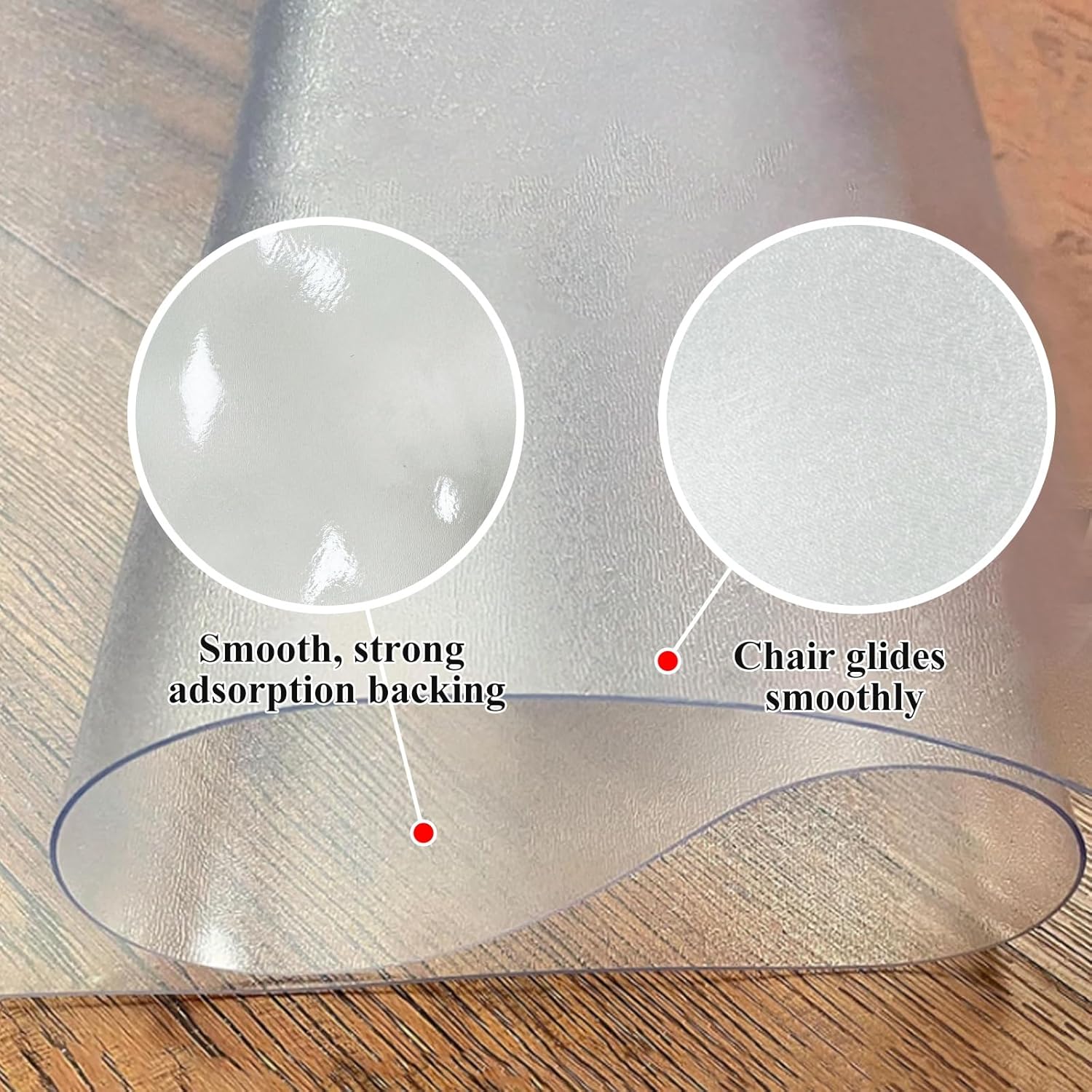 Office Chair Mat for Hardwood Floors - 36"x47" Desk Chair Mats Home Floor Protector Heavy Duty - Easy Clean