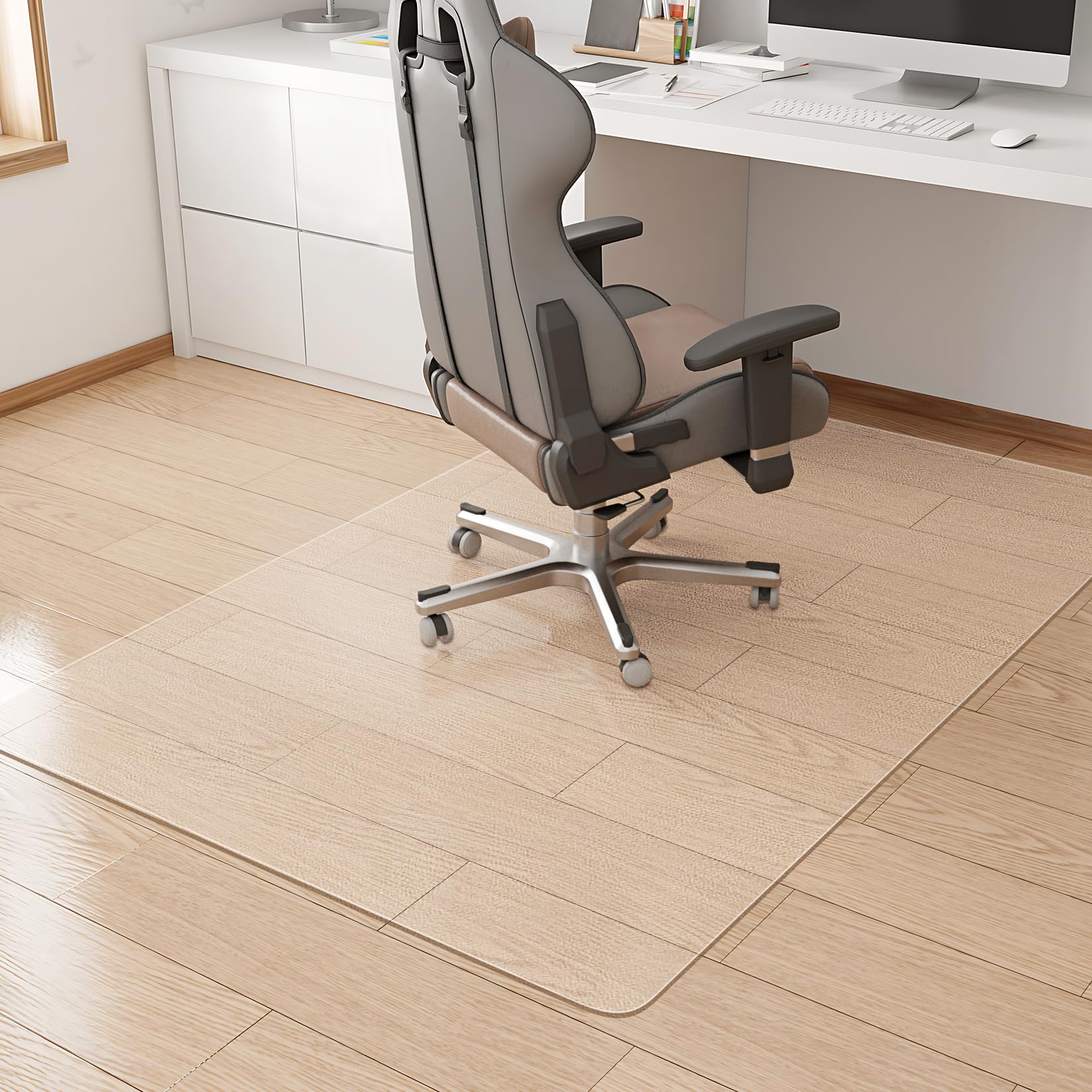 KMAT Office Chair Mat,Easy Glide Hard Wood Tile Floor Mats,Chair Mat for Home Office Rolling Chair,Heavy Duty Floor Protector -36"x48" with Lip