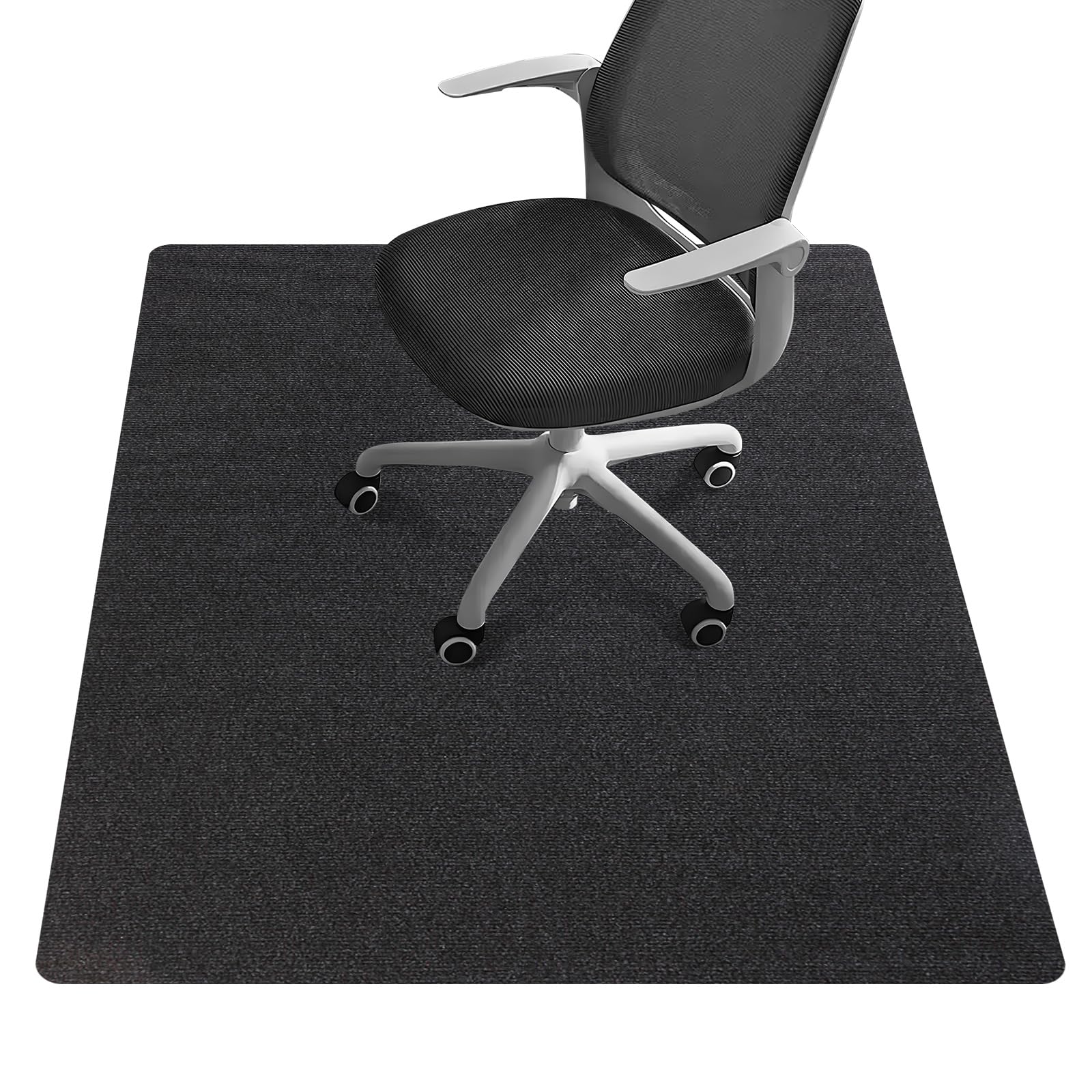 Office Chair Mat - for Hardwood Floors, Large Non-Slip Easy-Clean Floor Protection Blanket (Black, “48 x 36in”).